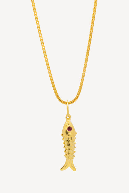 916 Gold Fish Pendant