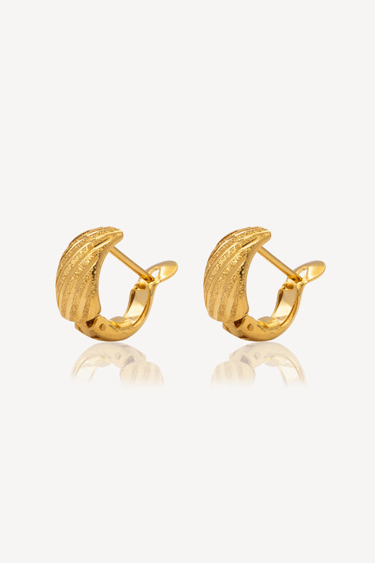 916 gold loop earrings for woman or ladies
