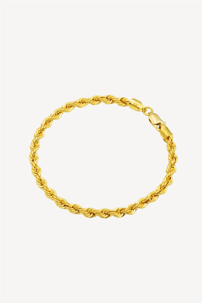 916 Gold Hollow rope bracelet for ladies