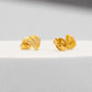 916 Gold Shell ear studs for ladies