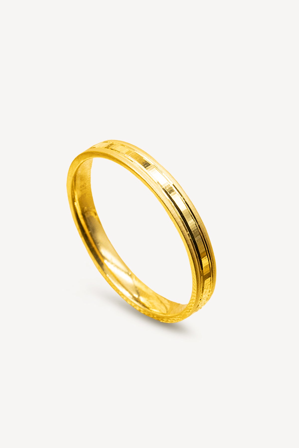 916 Gold Stria Couple Ring