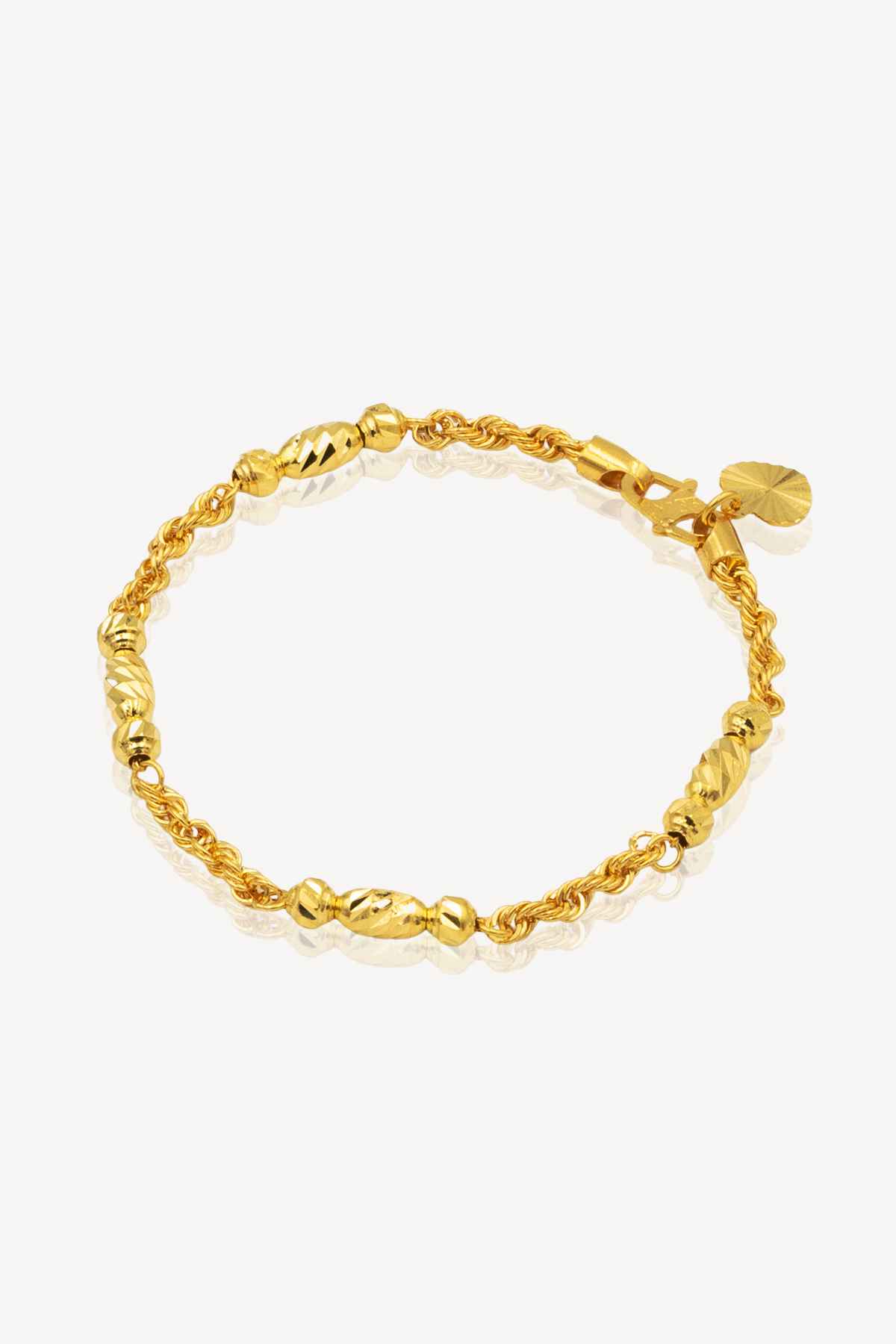 916 Gold Twisted Rope Bracelet