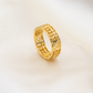 916 Gold Full Abacus Ring