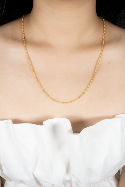 916 Gold Hollow Rope Chain (3mm series)