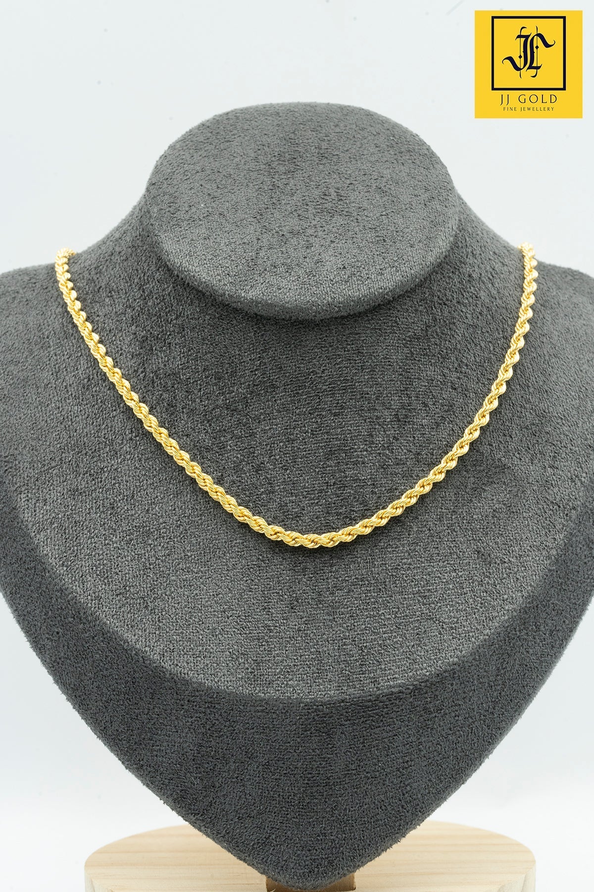 916 Gold Hollow Rope Chain (3mm Series) 22inch
