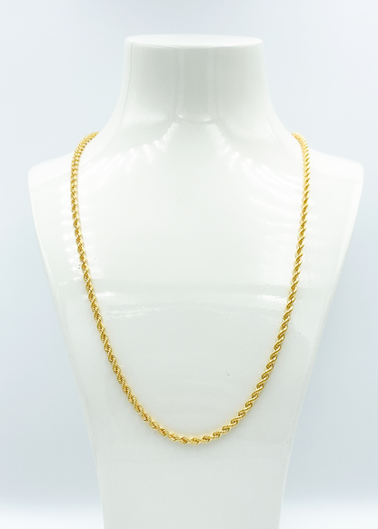 916 Gold Hollow Rope Chain (3.5mm series)