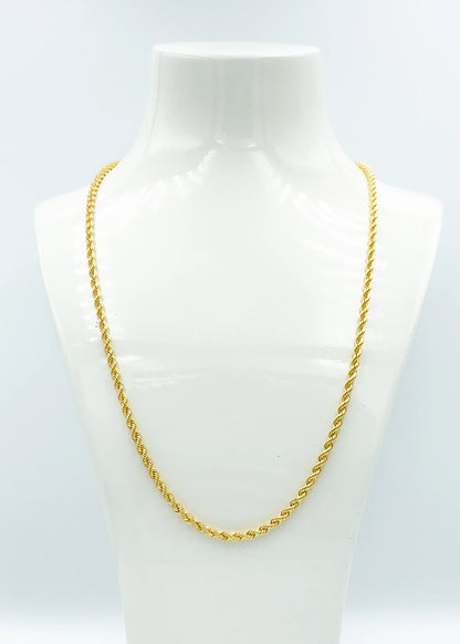 916 Gold Hollow Rope Chain (1.5mm)